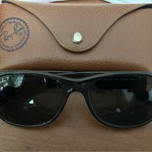 Ray-Ban Black Sunglasses with Brown Case - Wayfarer